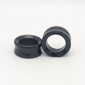 Pair of Double Flare Black Tunnels / Gauges, Size 3/4" (19mm)
